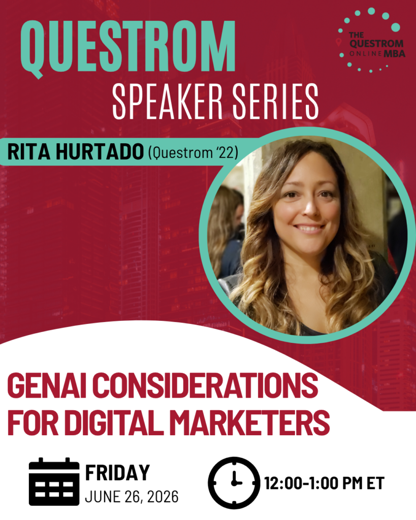 GenAI Considerations for Digital Marketers, a talk by Rita Hurtado (Questrom ’22)